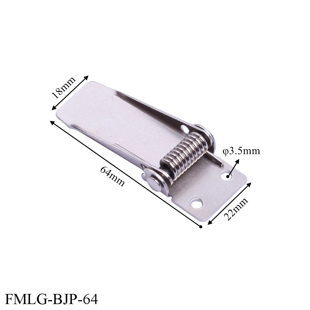 FINEWE Manufacturer nickel plated flat metal panel clips FMLG-BJP-64 for downlight spring plate clip