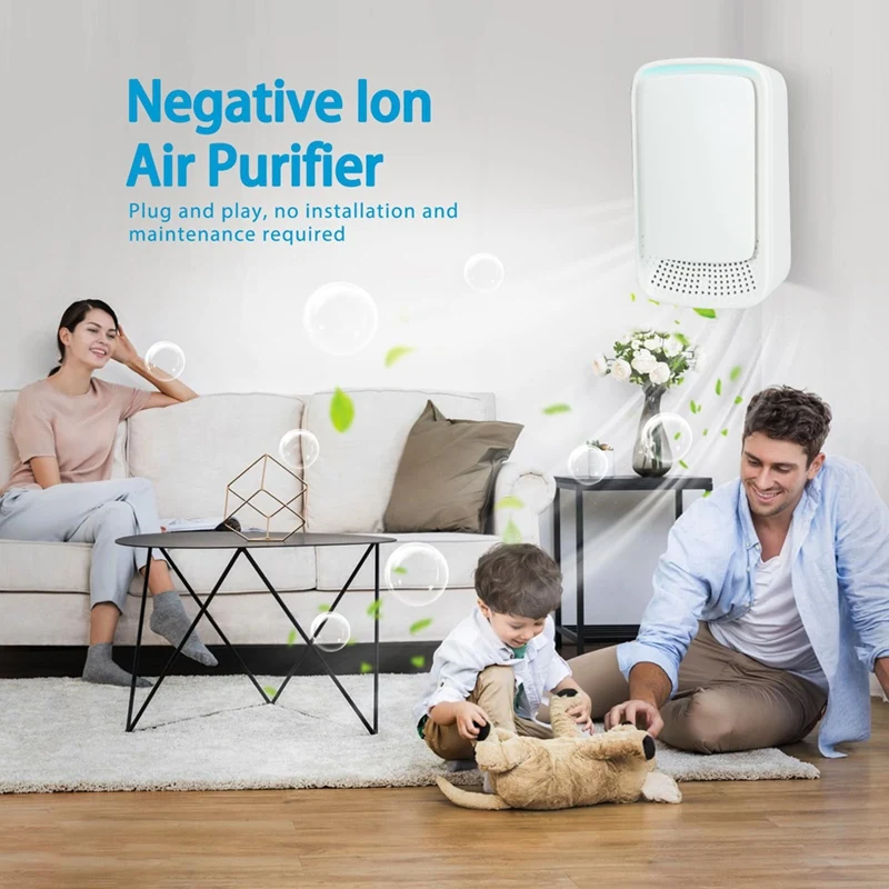 A85I-Air Ionizers For Home Plug In Air Purifier For Home Quiet And Portable Air Purifier For Bedroom Pet Kitchen Office