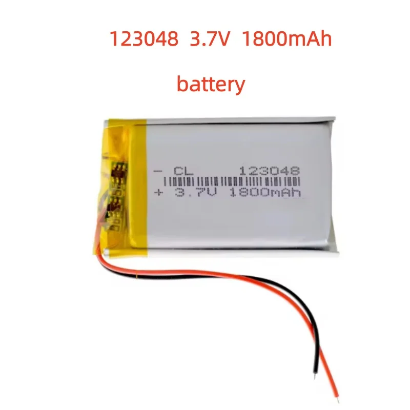 

3.7V 1800mAh Lipo Rechargeable Battery 123048 With JST 2pin Plug For Bluetooth GPS Wired Microphone Smart Watches Speaker 36 sol