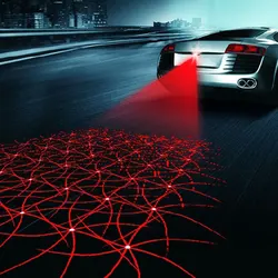 Red Line Rearing Warning Light Auto Styling Anti Collision Rear-end Car Laser Taillight Tail Fog Light Car Brake Parking Lamp