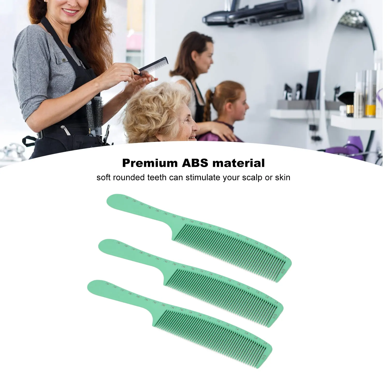 

3pcs Fine And Wide Tooth Hair Comb Professional Home Salon Double Tooth Hair Dressing Comb Styling Tool