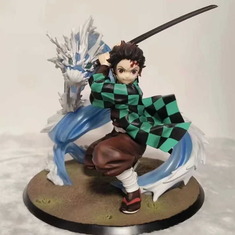 

New 24cm Demon Slayer Anime Figure Kamado Tanjirou Figure Kokyuu Tanjirou Figurine Pvc Gk Collection Statue Model Festival Gift