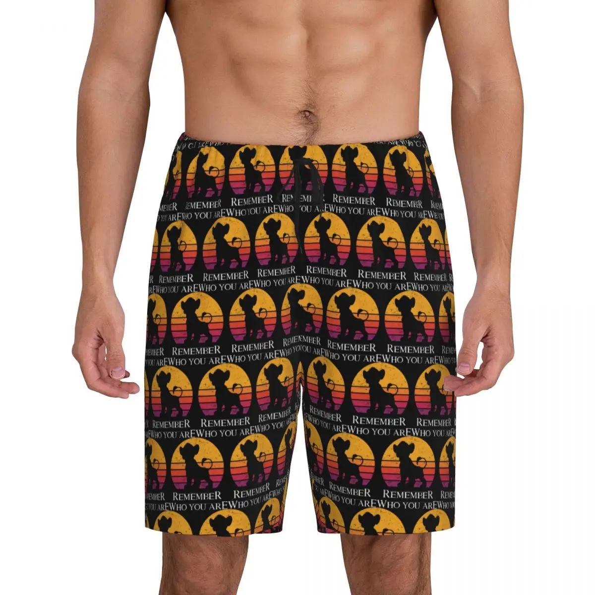 

Custom Printed Remember Who You Are Pajama Shorts Men The Lion King Sleepwear Bottoms Sleep Short Pjs with Pockets
