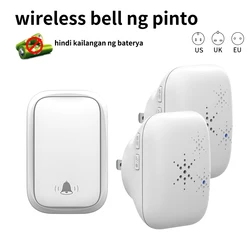 WenHIOT wireless doorbell for home Battery Free Waterproof US EU UK Plug Doorbell 38 Songs Welcome Home