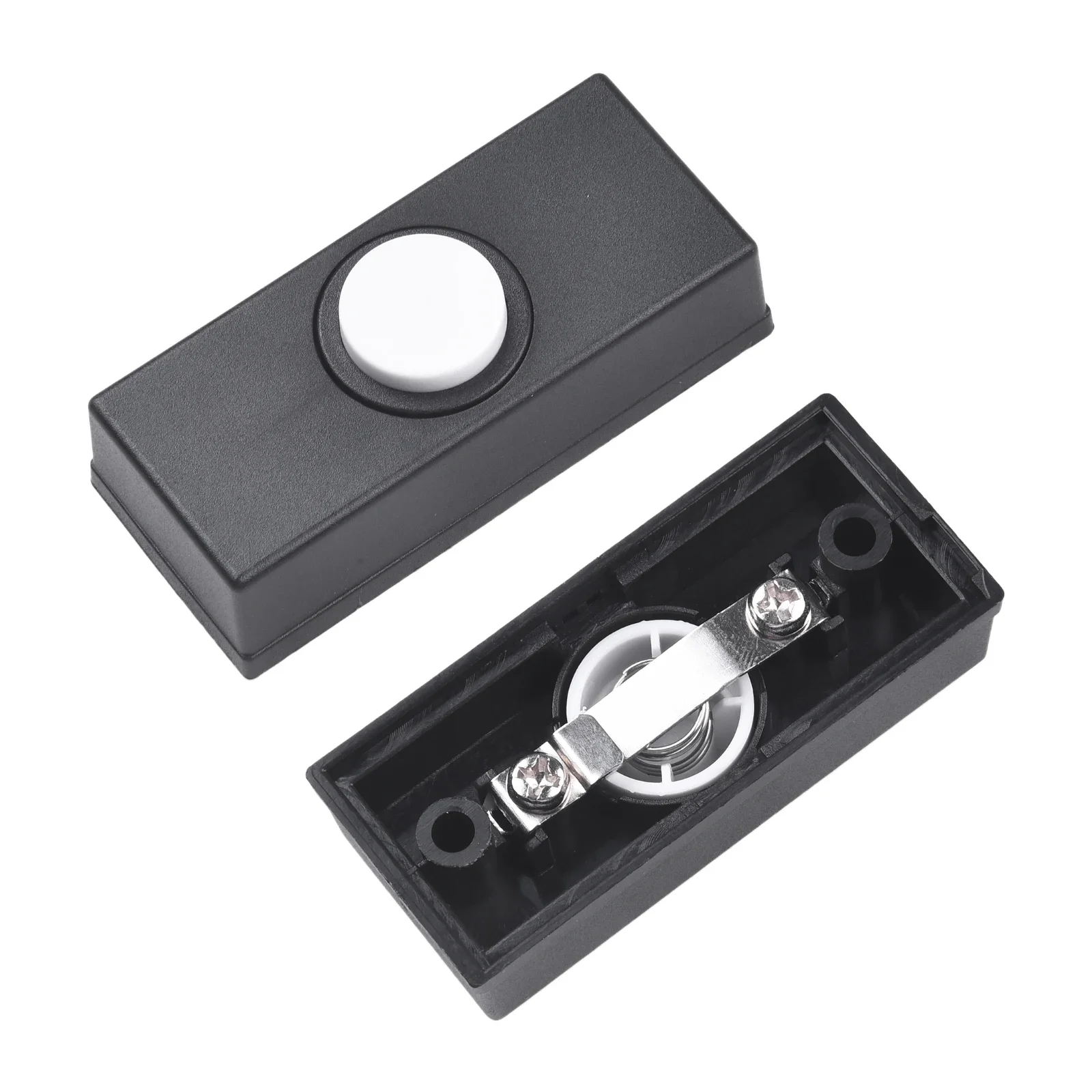 Push Button Door Bell Chime Bell Push Press Button Inserts Wall Plastic Hard Wiring Stylish Exterior Design Doorbells