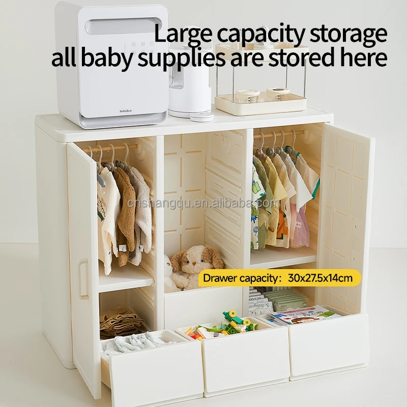 Child Storage Shelf Kids Room Furniture Almirah Design Toy Cloth Cupboard Wardrobes Kids Wardrobe Plastic Cabinet
