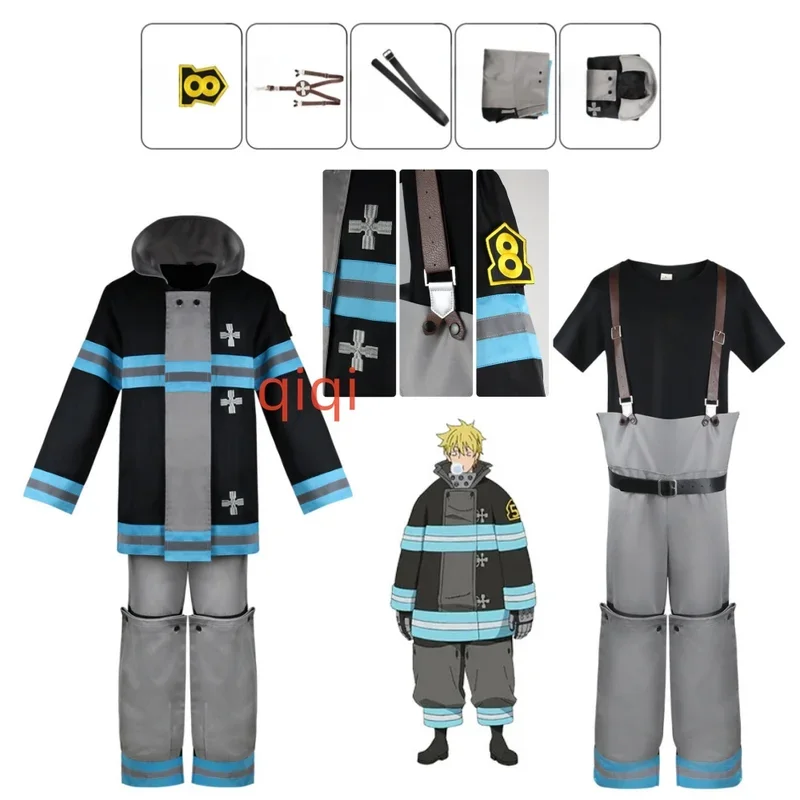 Shinra Rusakabee Coat Pants Jackets Fire Force Cosplay costume Enen no Shouboutai Fire Brigade Asa Boiru Uniform Men Boys