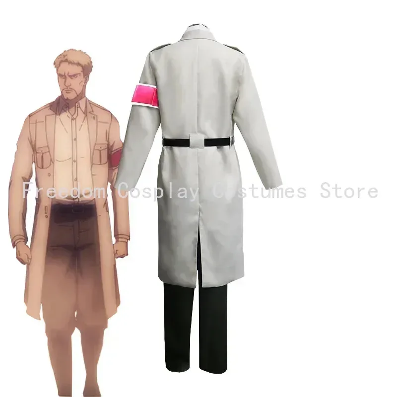 2025 yiyi Anime Attack on Titan Season 4 Marley Military Uniform Reiner Braun Cosplay Jacket Shirt Pants Tie Belt armband Set