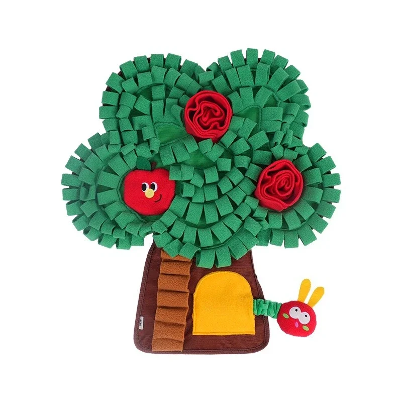 

Apple tree dog hiding food sniffing pad self-hi to relieve boredom sniffing blanket leaking food bite-resistant puppy