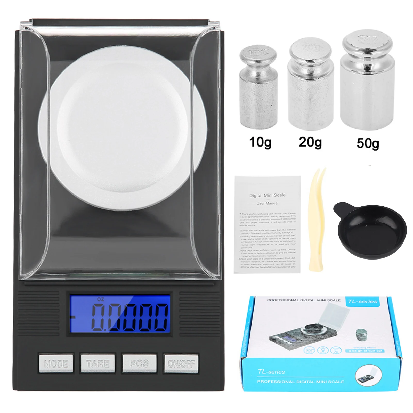 

Jewelry Scale 0.001 Scale Mini Portable High Accuracy 0.001g Jewelry Scale with LED Digital Display Jewelry Scale