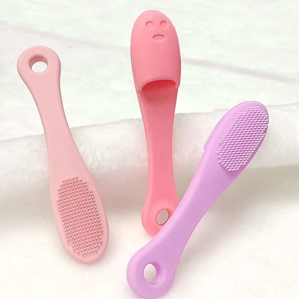 Cute Finger Shape Silicone Face Cleansing Brush Facial Cleanser Pore Cleaner Exfoliator Face Scrub Washing Brush Skin Care Tool