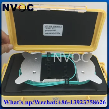 광섬유 발사 케이블 박스, MM OM4 500M OTDR 데드 존 제거기, 섬유 링, FC LC SC ST UPC