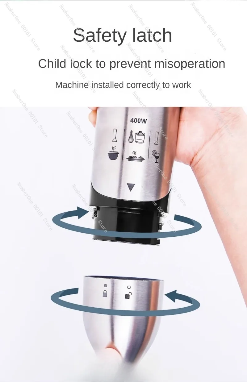 Cooking stick food supplement machine, handheld multifunctional meat grinder, household small grinder and mixer