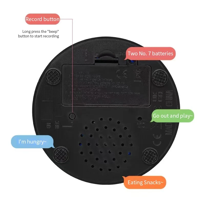 Dog Communication Buttons Voice Recording Button for Pet Training Buzzer 30 Second Record Playback Funny Gift for Talking Pet