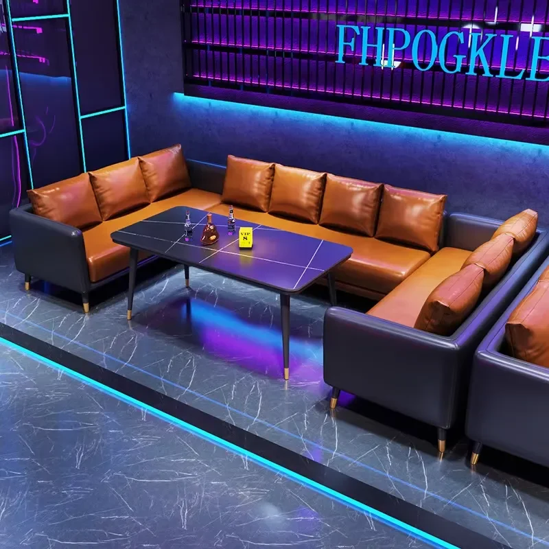 Hookah Lounge bar Furniture bar Table and Chair Sofa Sets Karaoke bar Mini Ktv Booth Shisha Lounge Suite Nightclub Club Sofa