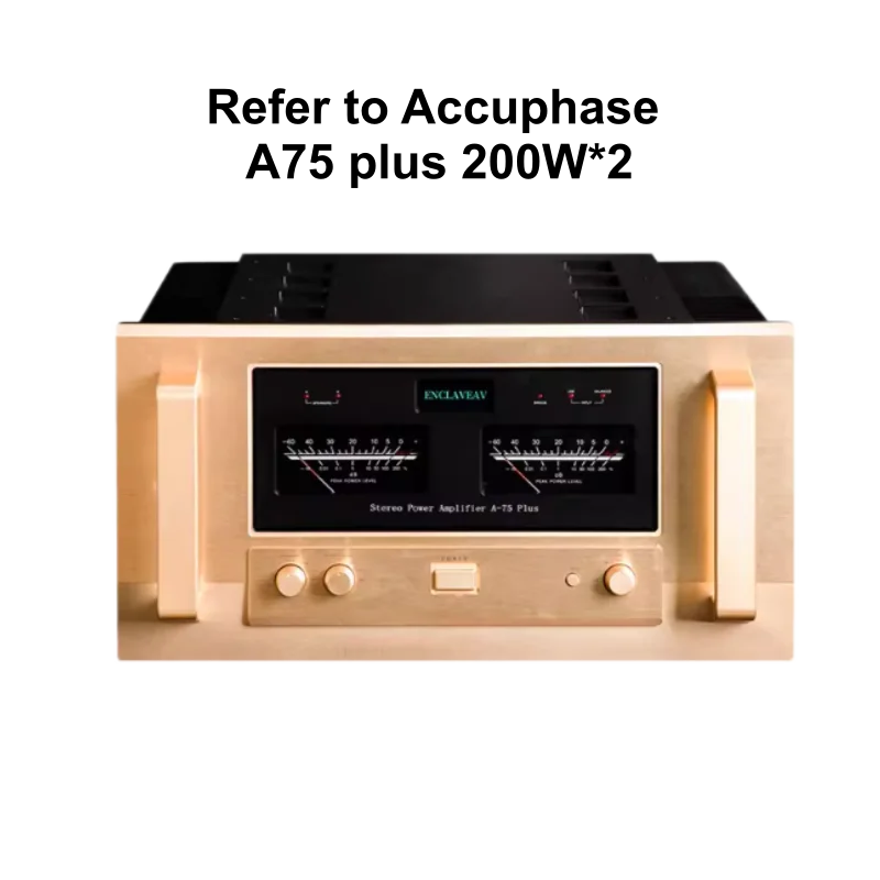 

Следует обратить внимание на усилитель Accuphase A75 plus 200W*2, постамплитфонный усилитель класса Hi-Fi, высокомощный, высококачественный, полностью симметричный, чистый класс A.