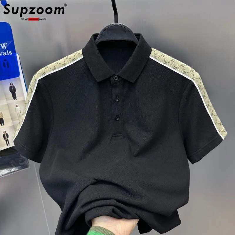 Supzoom 2023 New Arrival Brand Clothing Top Fashion Short Knitted Casual Summer Leisure Cotton Polo T Shirt Men