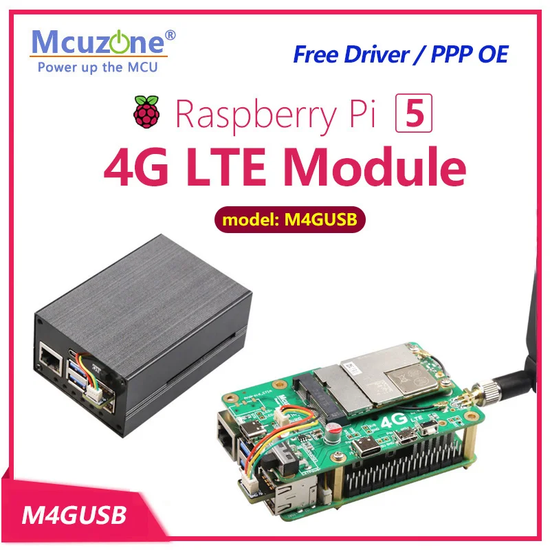 (model: M4GUSB) Raspberry Pi 5_4G LTE Module driver-free,RPi OS,ubuntu