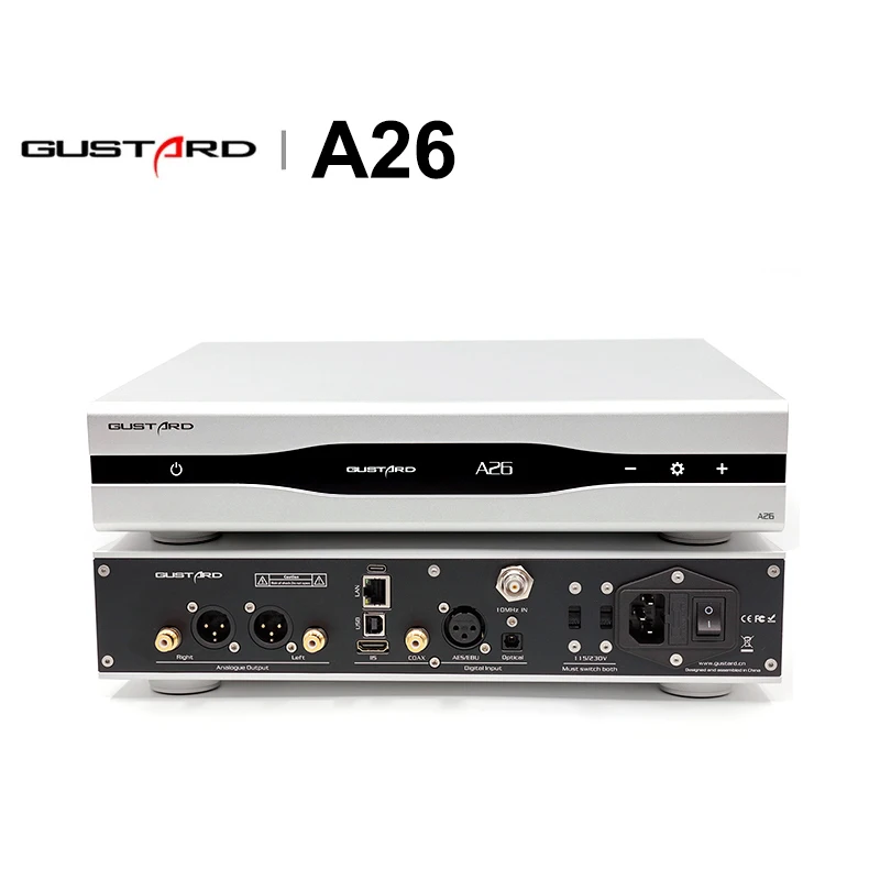 Gustard A26 High Performance Audio DAC dual AK4499EX AK4191 chips Streamer/Renderer XMOS DSD512 PCM768K MQA384K Remote Quloos