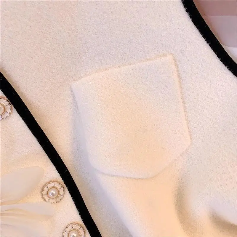 2024 Summer New Fashion Tank Tops Women\'s Crew Neck Cardigan Button Patchwork Pocket Tie Flowers Sleeveless All-match Vests Coat