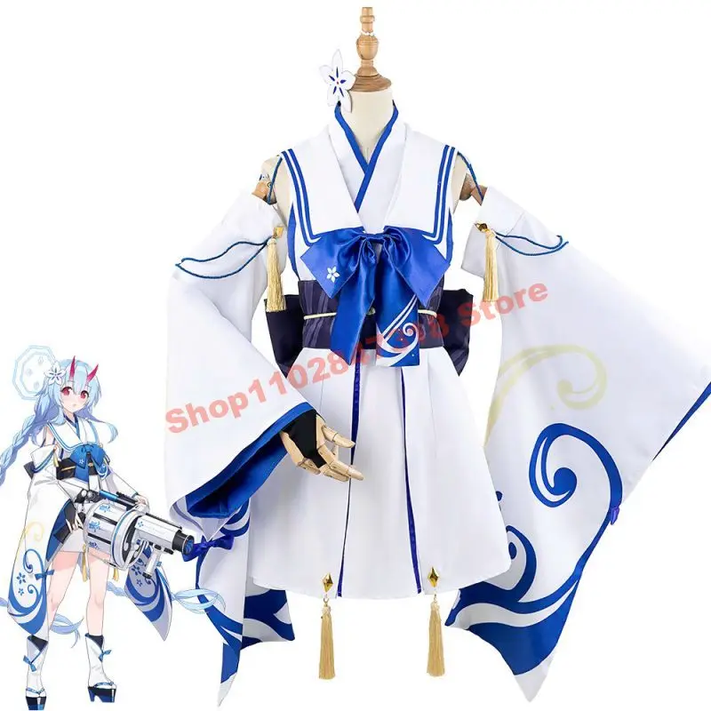 

Blue Archive Costume Waraku Chise Cosplay Kimono Anime and Game Exhibition Coser Full Outfits Halloween Carnival Party Clothing