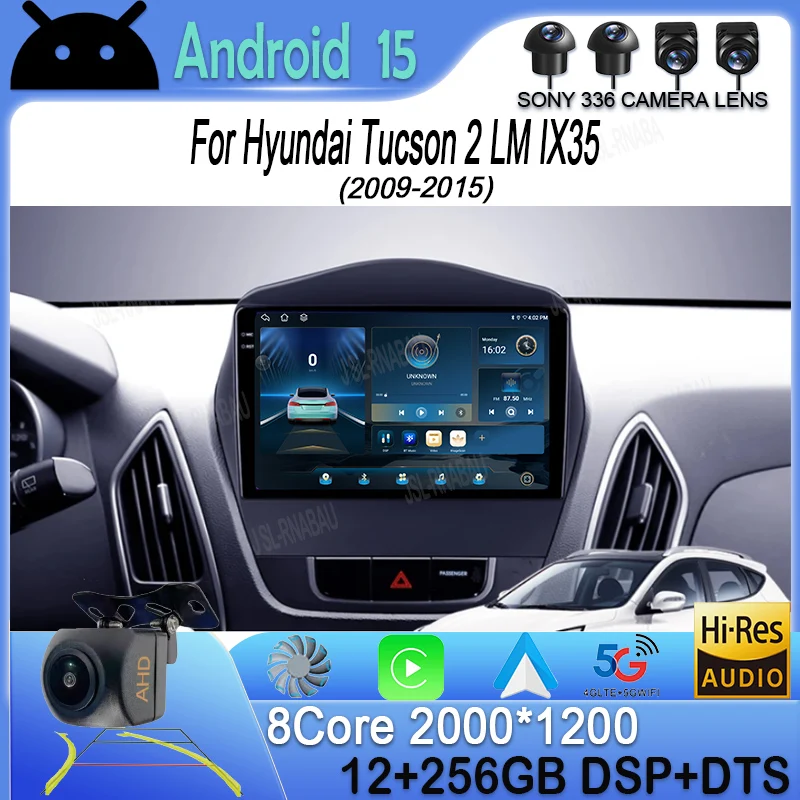 

Android 15 Car Stereo Radio Multimedia Video Player For Hyundai Tucson 2 LM IX35 2009-2015 Navigation GPS Carplay 2Din 4G