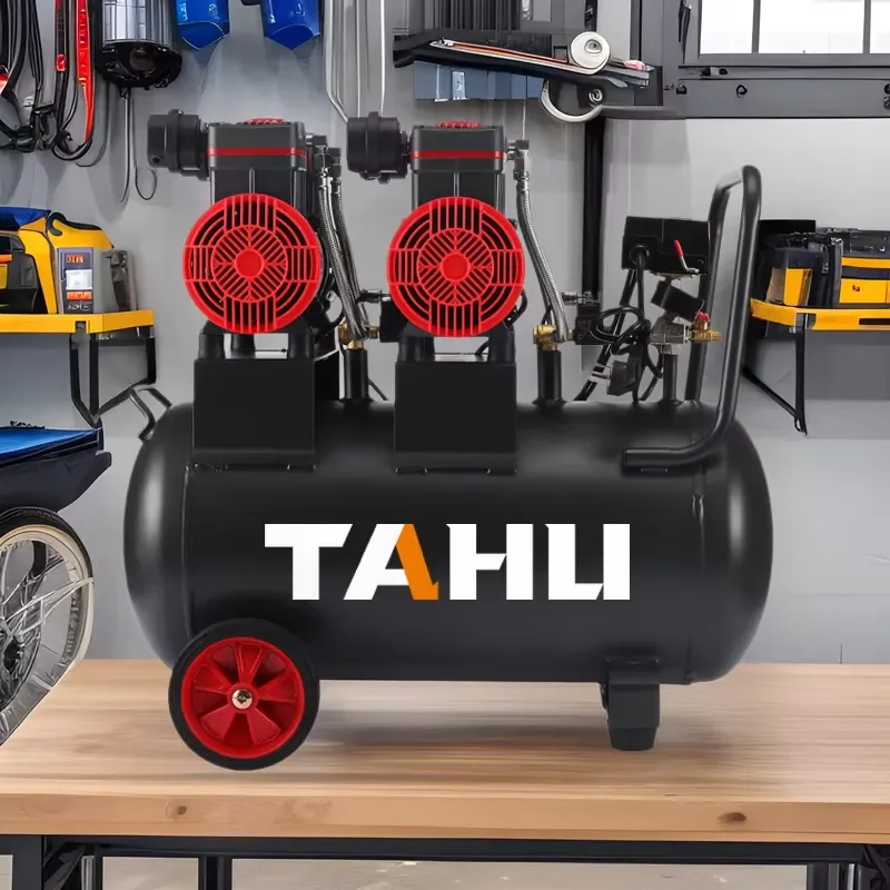 Oil-Free Industrial Air Pump for Woodworking Low Noise Silent Mini Air Compressor Compact 12V DC Portable Air Source for