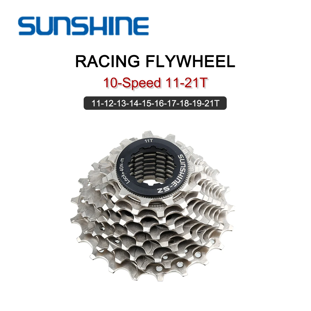 Sunshine Speed Bike Cassette 10S 11S 11-21T Bicycle K7 11V Road Bikes Ratchet 11 Speed Racing Bicycle 10V KMC X10 X11 Chain