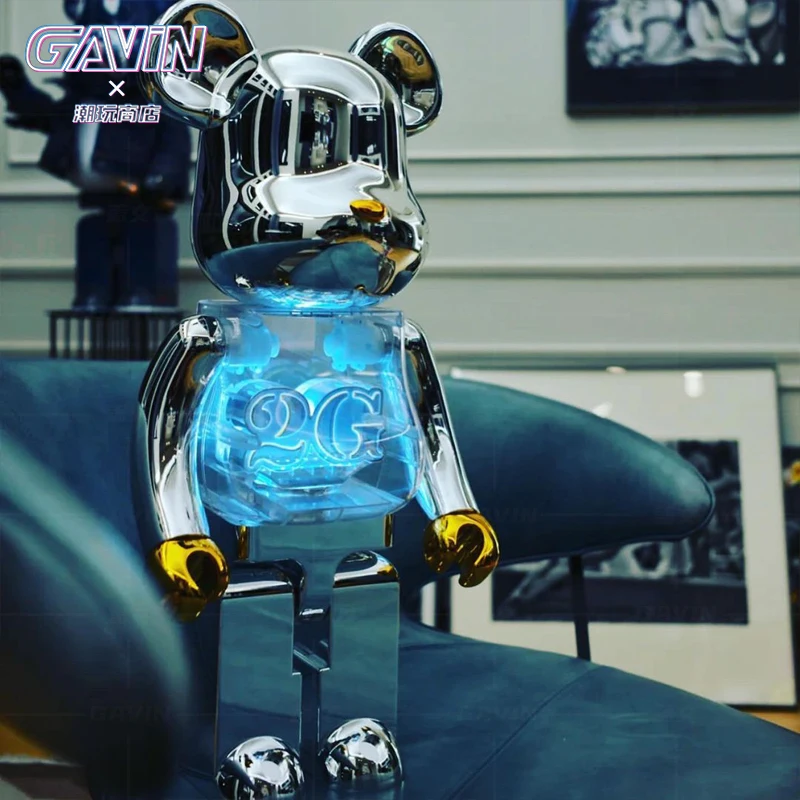 Orso violento 2G bagliore con luce brillante al 400%, decorazione decorativa creativa per Desktop del soggiorno, artigianato di gioco alla moda