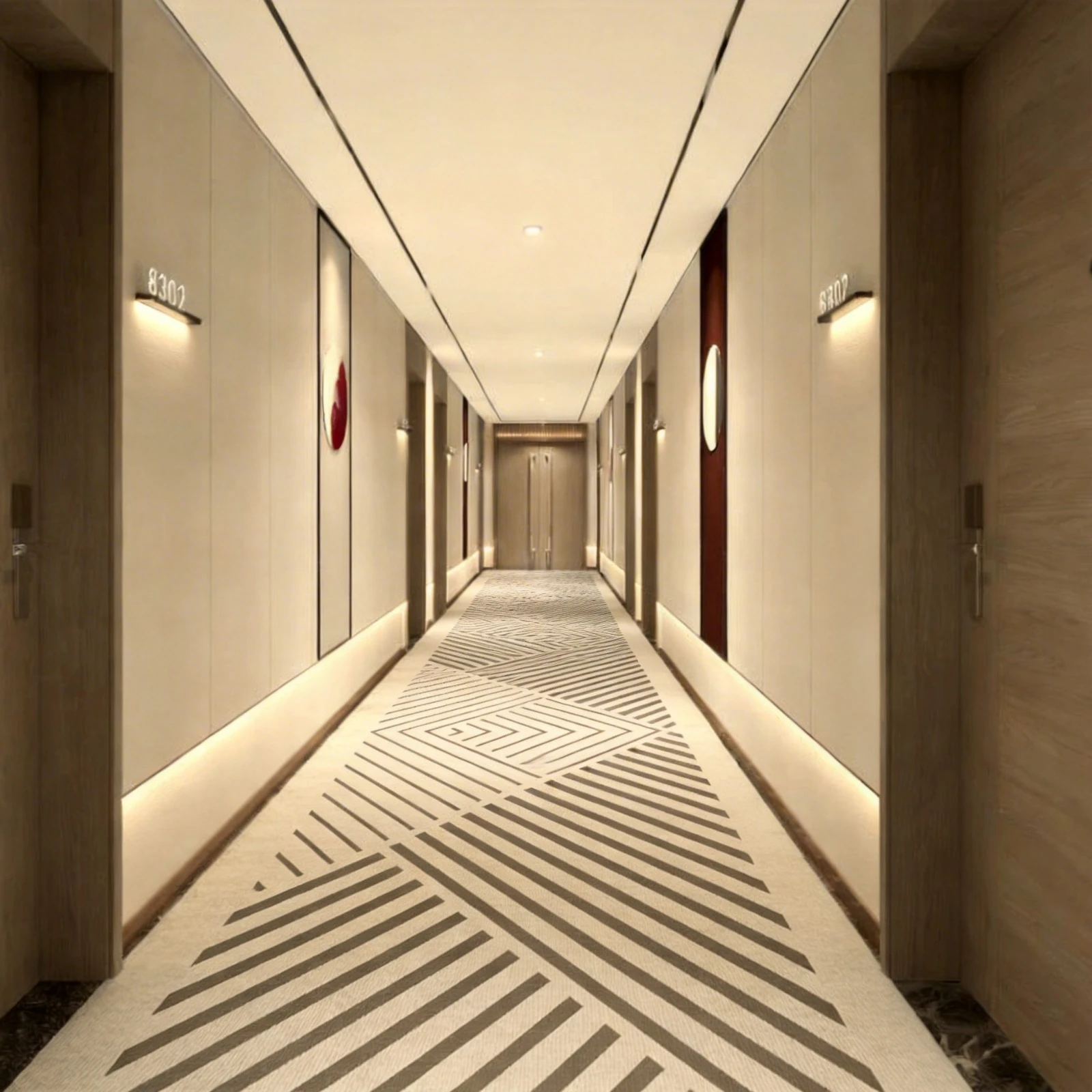 Geometric Nordic Long Corridor Carpet Non-slip Hall Runner Easy Clean Hallway Area Rug Washable Porch Entry Doormat Customizable