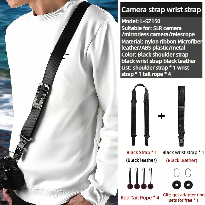 Multifunctional Camera Shoulder Strap Quick Release Belt For Canon EOS R5 R6 Nikon Z7 Z6 Sony A6400 A7M4 A7C Fuji XT4 Micro DSLR