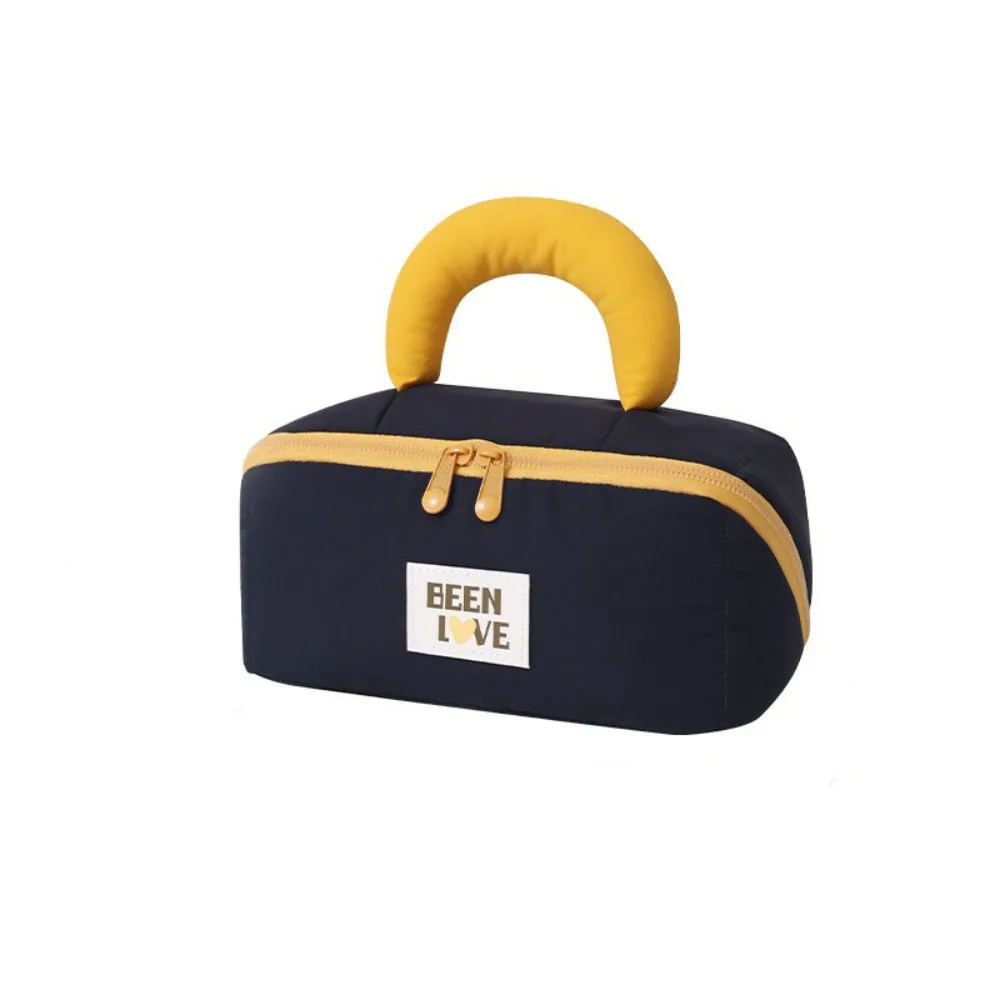 

Large Capacity Cotton Candy Pillow Storage Bag Partitioned Storage Anti-Splash Water Handheld Makeup Bag Double Zipper