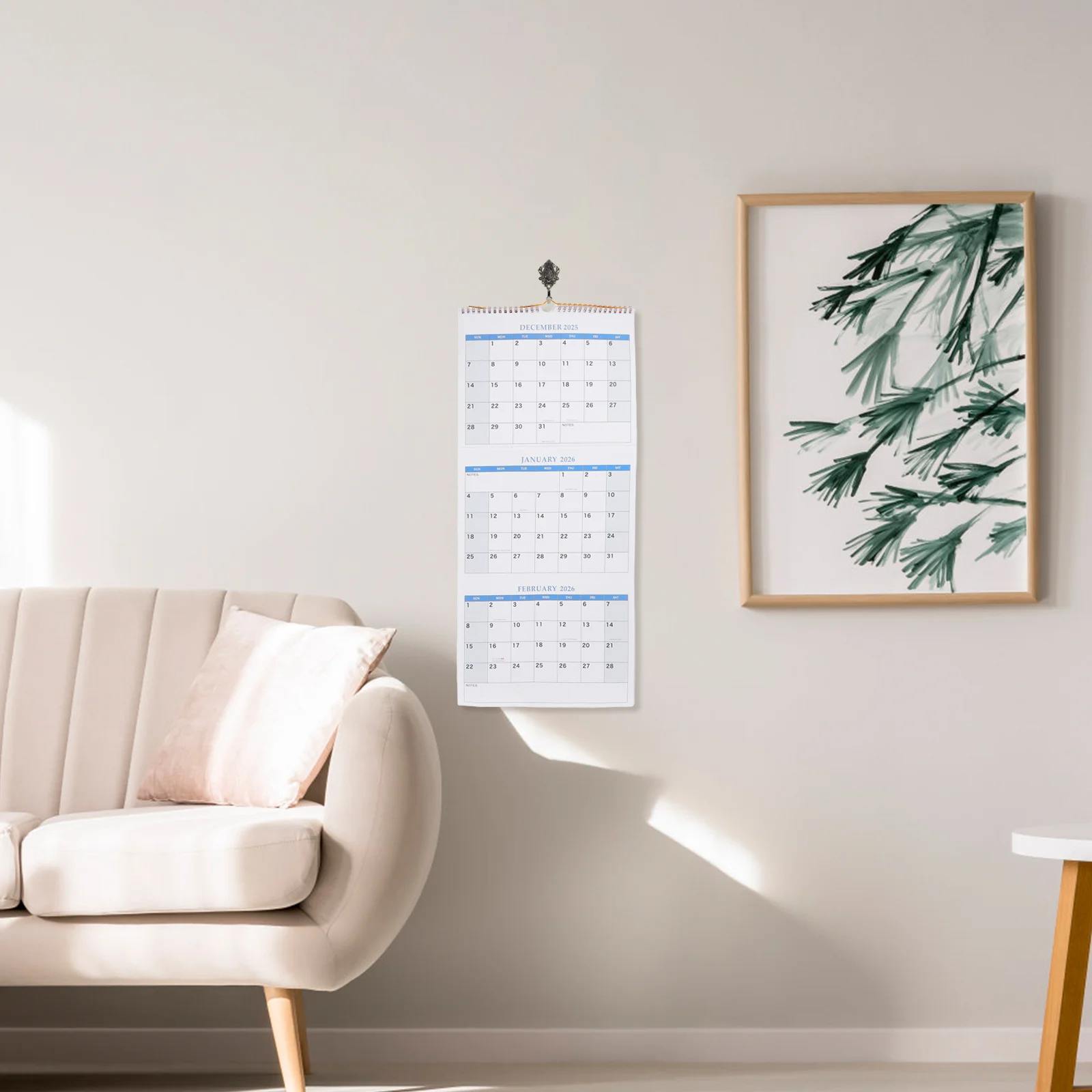 

Настенный календарь на 3 панели 2025-2027, ежемесячный планер на 3 месяца для организации дома и офиса, вертикальный подвесной календарь