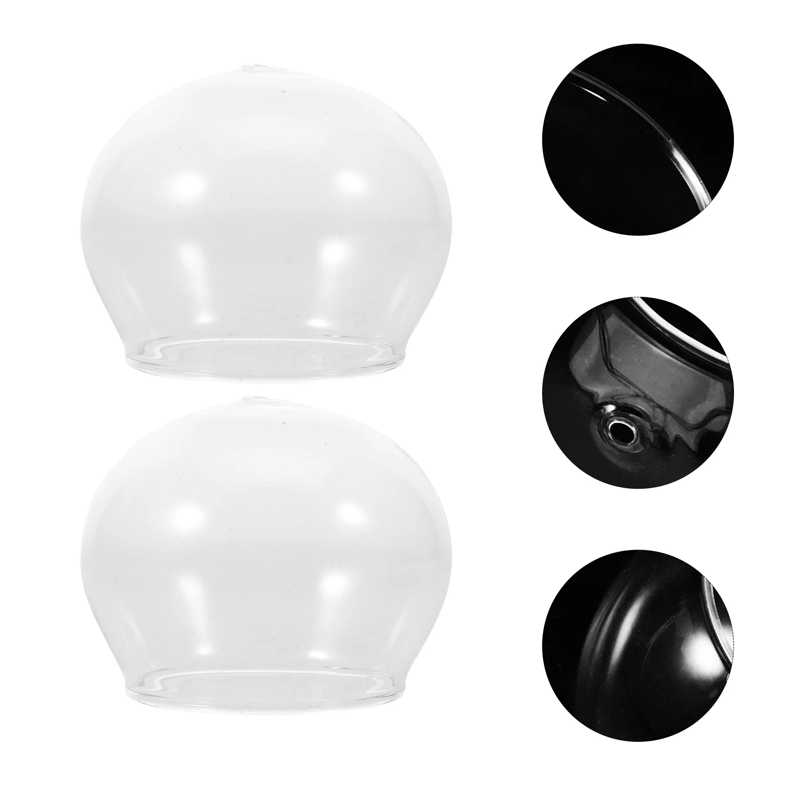 

4Pcs Wind Chime Glass Dome 70Mm Japanese Style Hanging Cover for DIY Craft Outdoor Decor Replacement Parts Elegant Asian Home