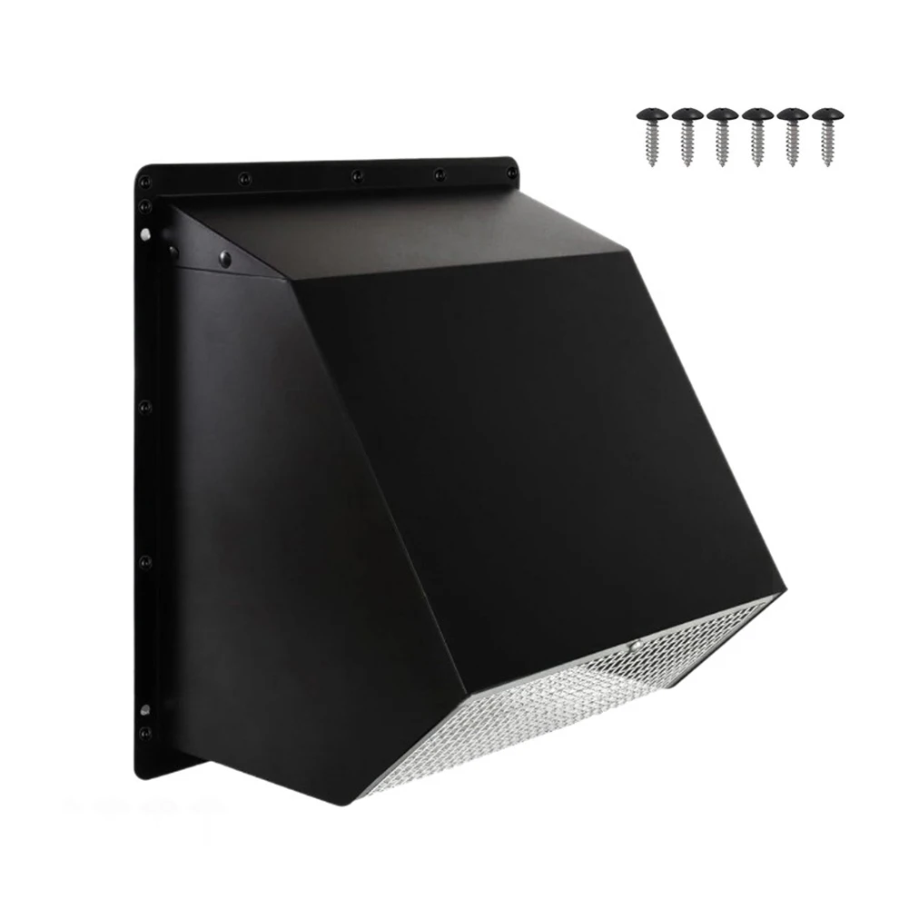 Outdoor Wall Mounted 6 Inch Vent Cover for Kitchen Range Hood Dryer Vent and Bathroom for exhaust Fan Spring Damper