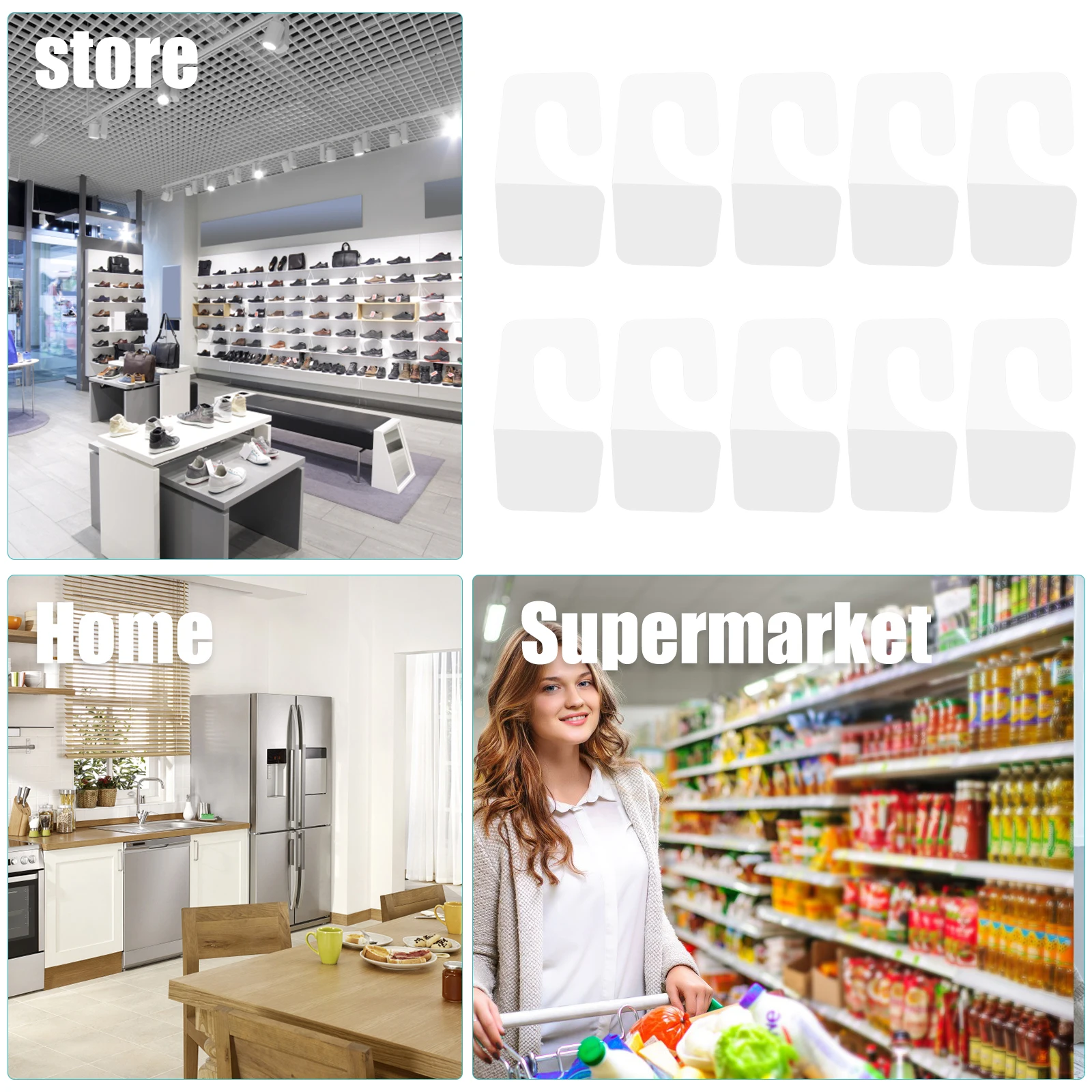 

100 Pcs Self Adhesive Hook Hang Tabs Hanging Piece Display Strip for Retail Displaying Pvc Index
