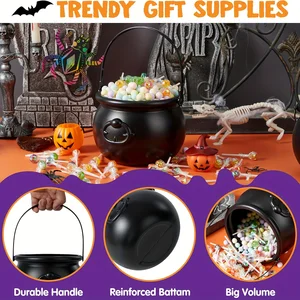 Halloween Black Cauldron Halloween Candy Pot Home Dekoration, Kindertrick oder Freude Big Witch Caldeirão Pot Balde 6 Hauptverkäufe Halloween -Kessel - №5