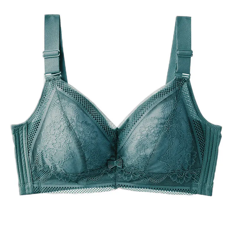 Sujetador reductor de encaje de talla grande para Mujer, Bralette Sexy con aros, Top B C D E Cup Brasier 34 36 38 40