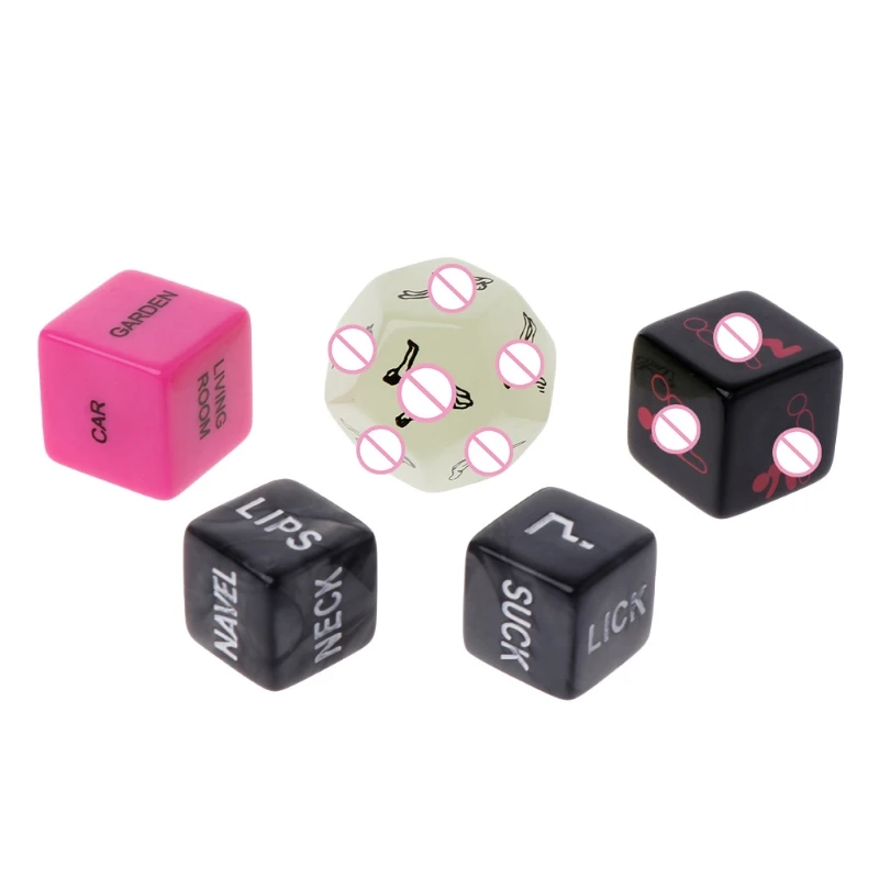 YD61 5pcs Sex Dice Fun Adult Erotic Love Sexy Posture Couple Lovers Humour Game Toy N