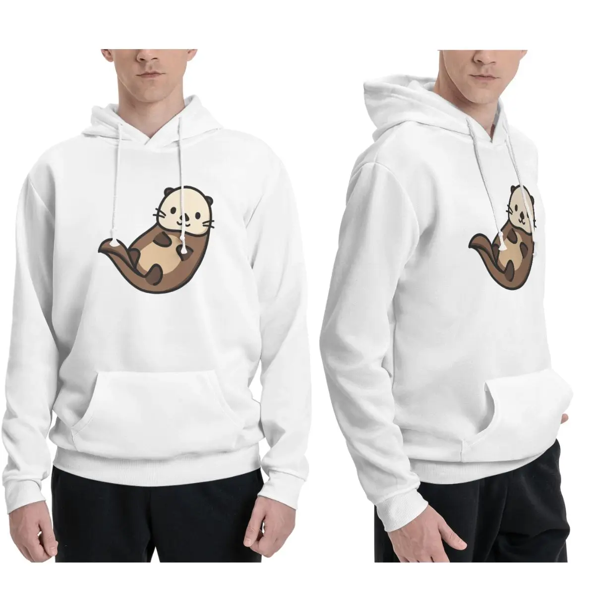 

Толстовки с капюшоном выдры для мужчин и женщин, повседневные пуловеры, толстовки, модная уличная одежда с длинными рукавами, осень-зима