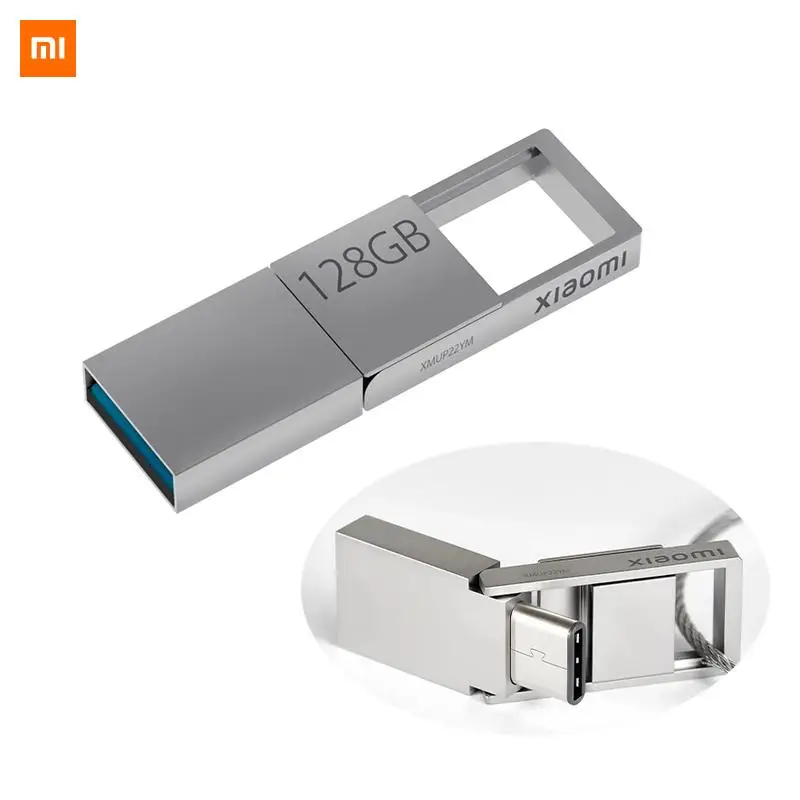 Xiaomi Dual Interface U Disk Flash Pen Drive 64G 128G Mini Metal Stick USB 3.2