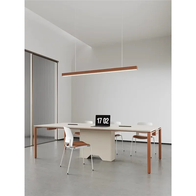 

Simple modern small office meeting room, long negotiation chair, office furniture 1800 * 1200 * 750 red copper color