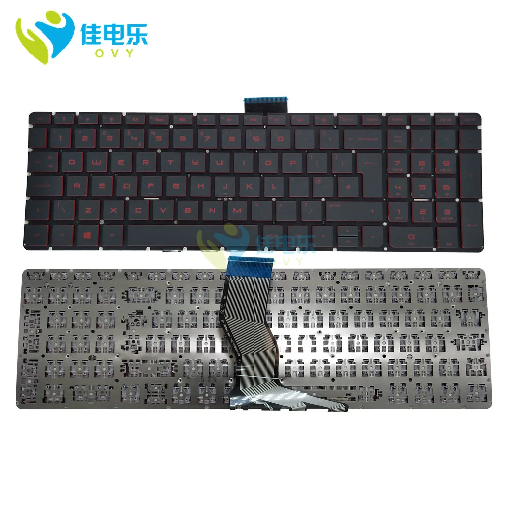 UK GB Laptop Backlight Keyboard For HP 15-AB Pavilion 15-AK 15-AB200 15Z-AB 15-BK100 17-AB067NR 17T-AB 17-G127CL 9Z.NC8BQ.70