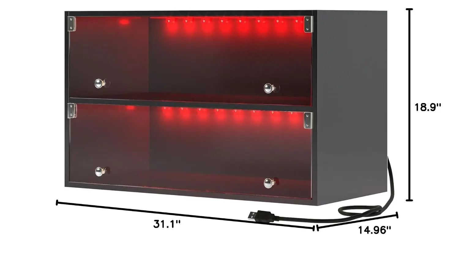 LED Shoe Cabinet with App & RGB Lights, Glass Door Display for 6 Pairs, Stackable Shoe Rack for Entryway, Customized