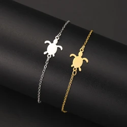 Cazador Animal Turtle Hand Bracelet for Women Stainless Steel Jewelry Beads Chain Bracelet Cute Birthday Gift Trend 2024 New