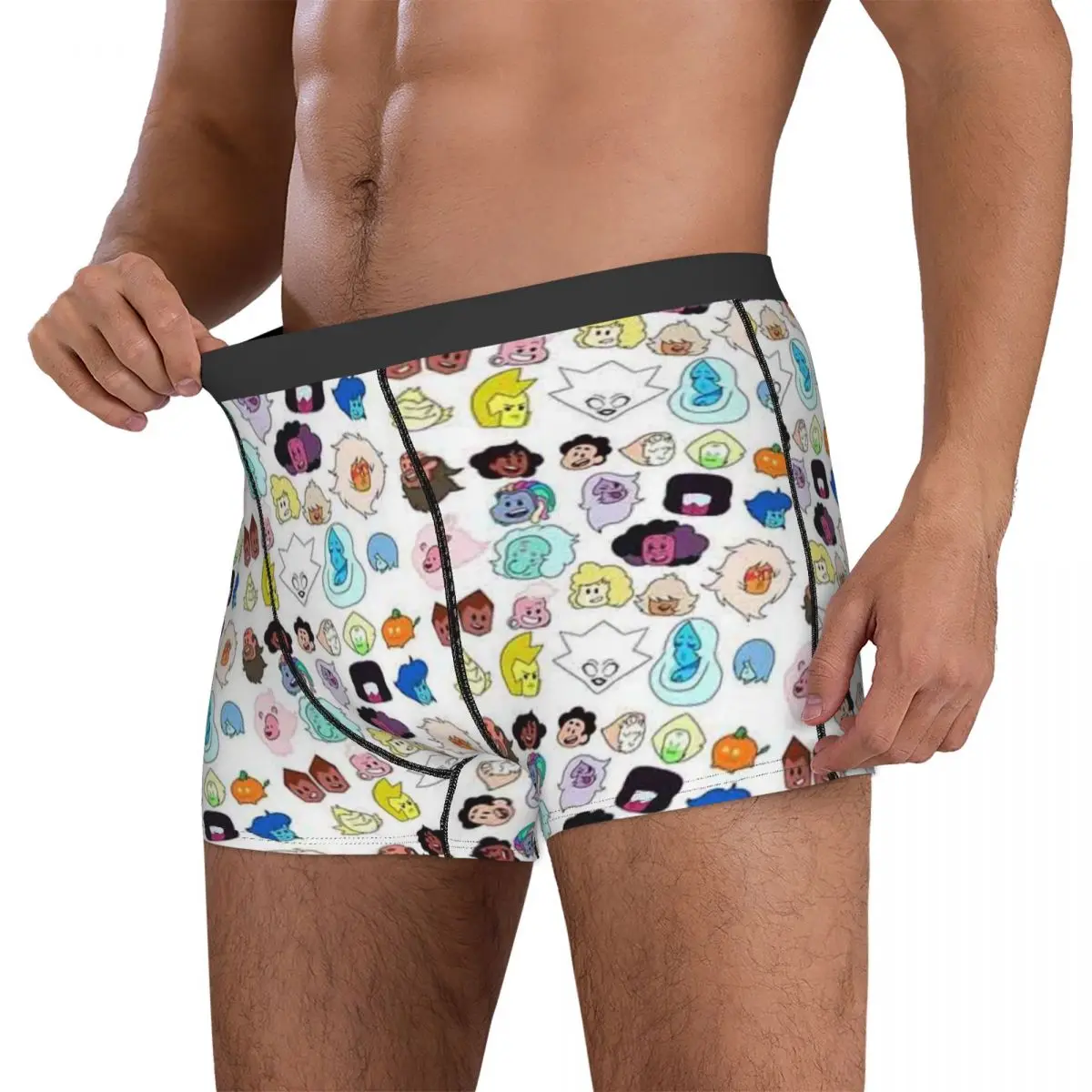 Calzoncillos Boxer, pantalones cortos, bragas con cabezas de Steven Universe, ropa interior suave para hombre, regalo para novio