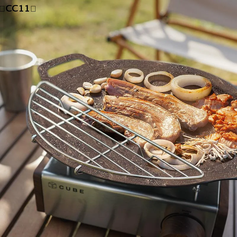 Parrilla de acero inoxidable para barbacoa, parrilla de alta temperatura, rejilla para hornear, malla anti-quemaduras, rejilla para cocinar al vapor, herramientas para acampar〔CC11〕