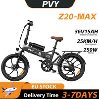 PVY Z20 MAX Electric Bike 250W Motor 25km/h Speed E-Bike 36V15AH Battery E-Bike 20In Tire Aldult City Electric Bicycle