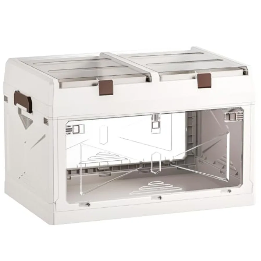 

Органайзер для шкафа и контейнер для хранения, большой, незаменимый, складной, пластиковый, для багажника автомобиля, с прозрачными крышками и открывающимися дверцами, размер M