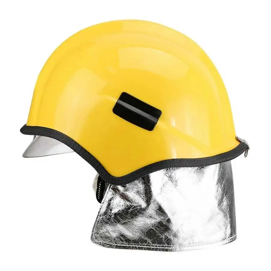 Yellow Color Helm Pemadam Protective Fireproof Firefighter Safety Helmet Anti-corrosion Radiation Heat Resisting Polycarbonate